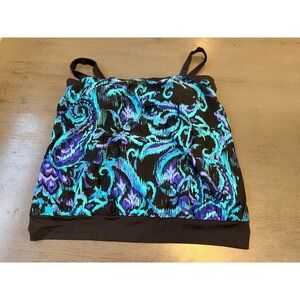 black blue MERONA  swimsuit top tankini size plus 16W